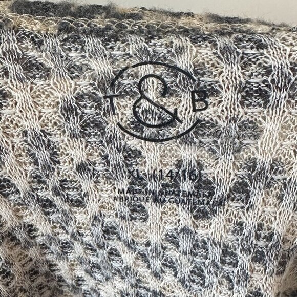 NWT Treasure & Bond Leopard Animal Print Tie Front Long Sleeve- XL - Picture 2 of 6